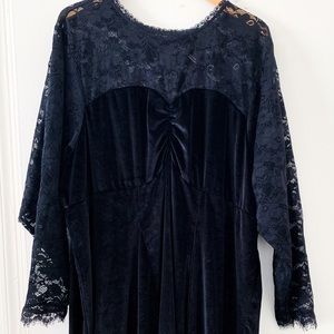 Black velvet and lace torrid skater dress.
